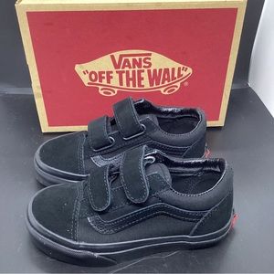 Vans Old Skool V Black Sneaker Suede Shoes Kids Size 11